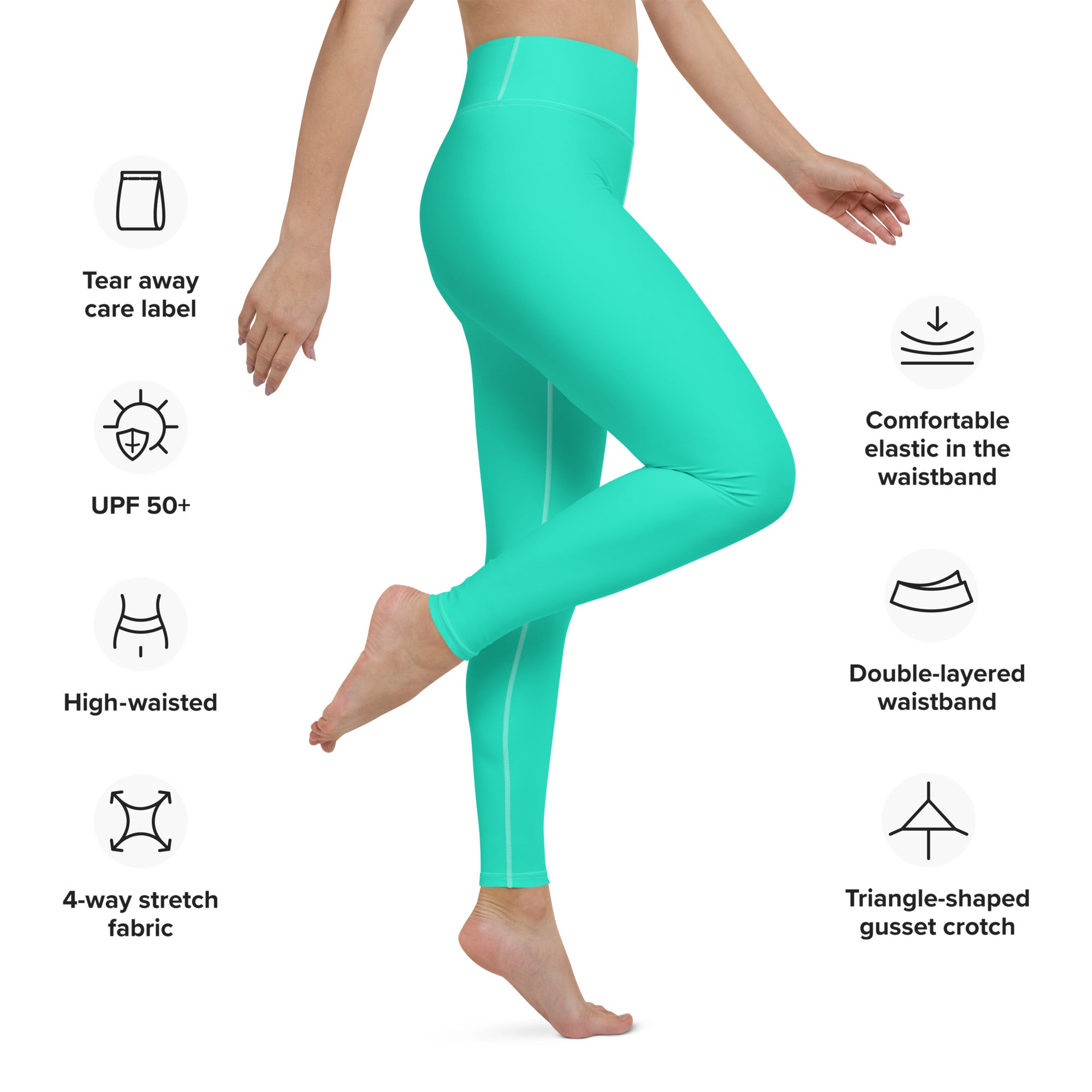 Yoga Leggings in Sea Green